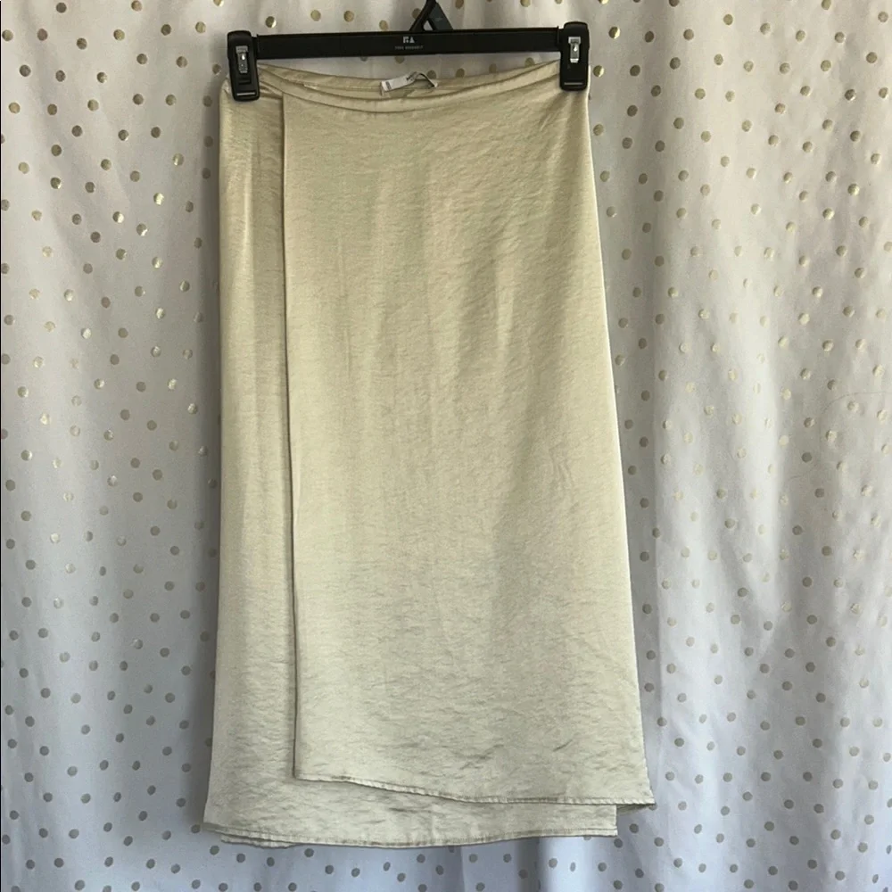 Mango Cream Midi Skirt Size XS